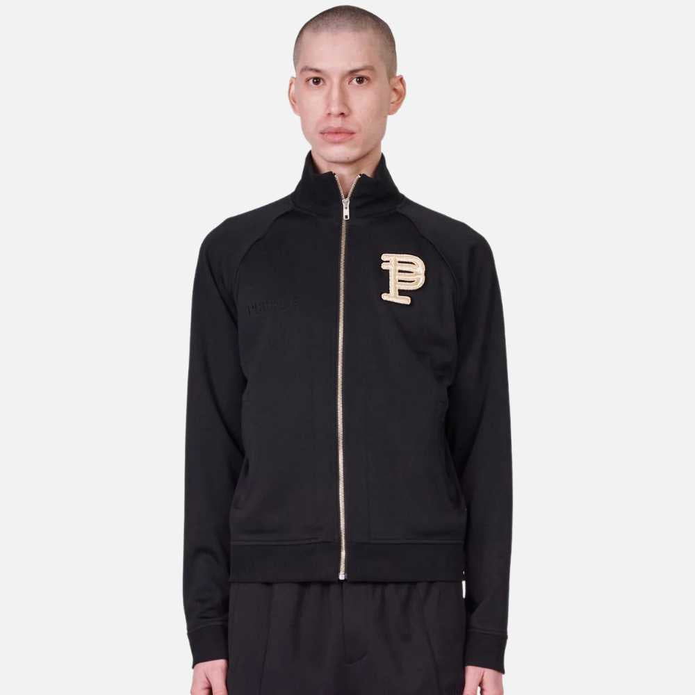 Purple Brand Raglan Bullion Patch Track Jacket Black Purple Brand