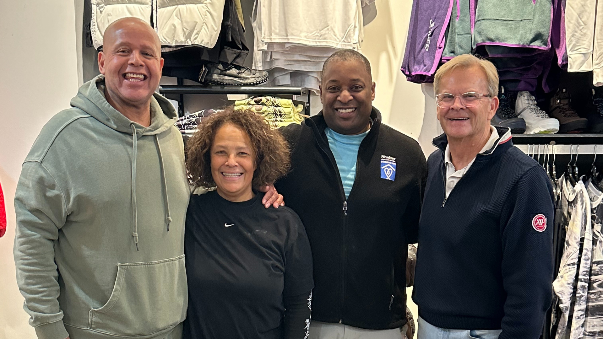 Puffer Reds group photo, pictured from left to right: Eric Williams, Tandra Williams, Sean Duval, Kirk Profit