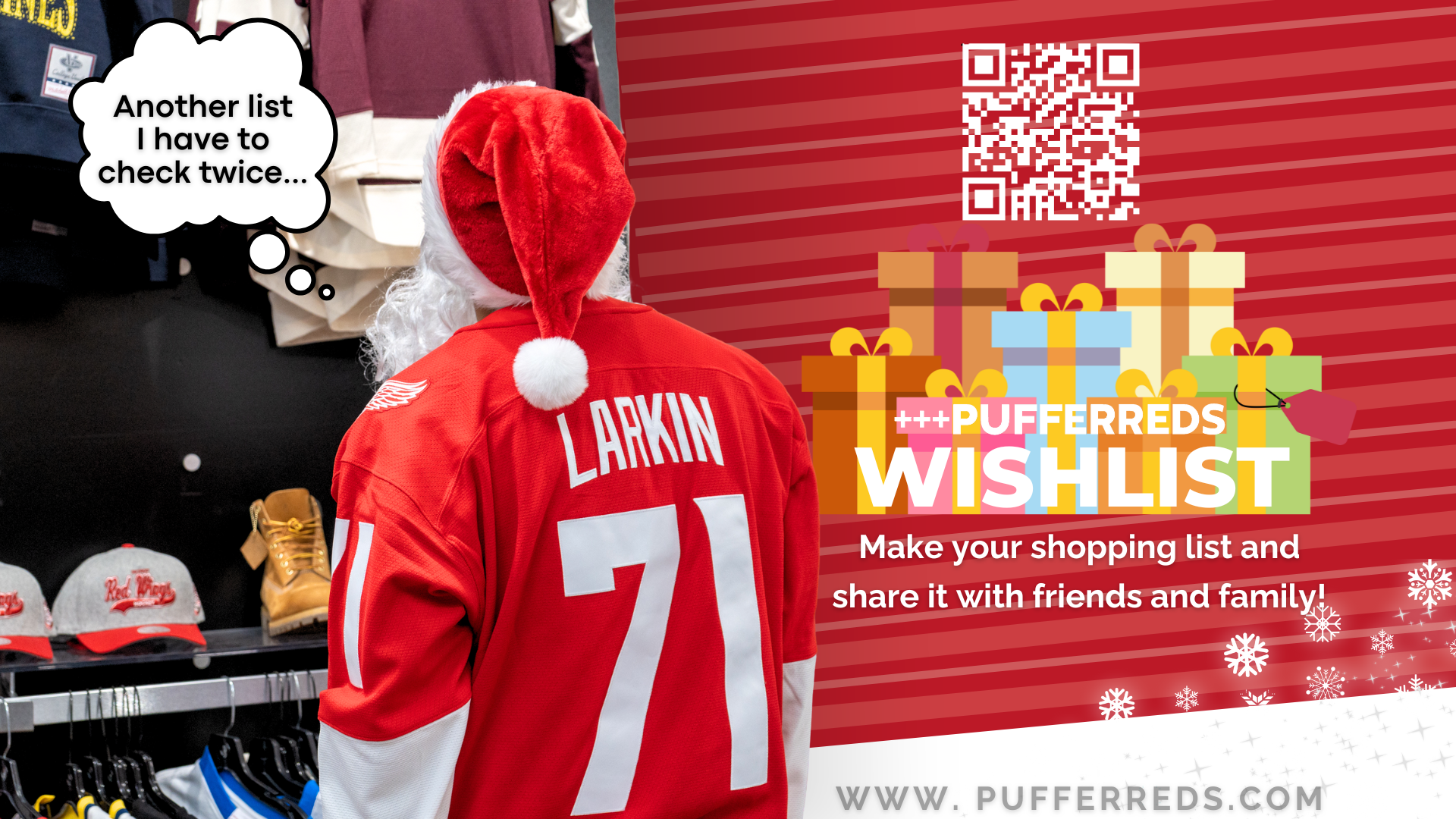 Santa introduces the Puffer Reds Wishlist