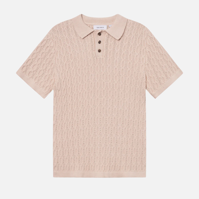 Les Deux Ivory Garrett Knitted Polo Shirt