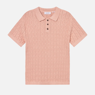 Les Deux Peach Whip Garrett Knitted Polo Shirt – Puffer Reds Les Deux Peach Whip Garrett Knitted Polo Shirt – Puffer Reds