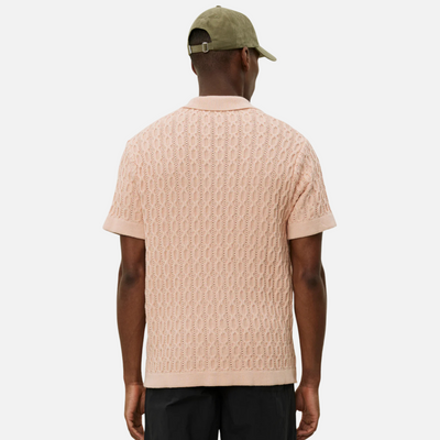 Les Deux Peach Whip Garrett Knitted Polo Shirt