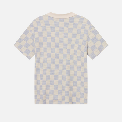 Les Deux Branson Ivory Jacquard Jersey Polo