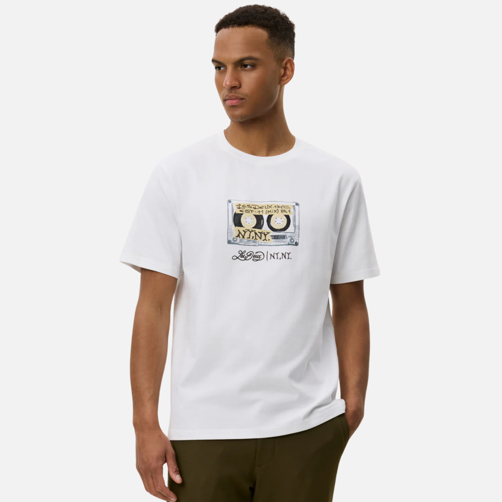 Les Deux White Mix Tape T-Shirt