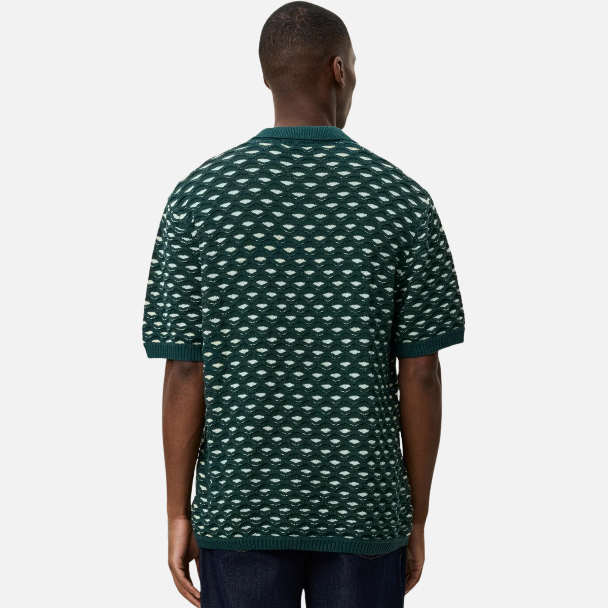 Les Deux Sea Moss Green Esmay Shell Knitted Polo