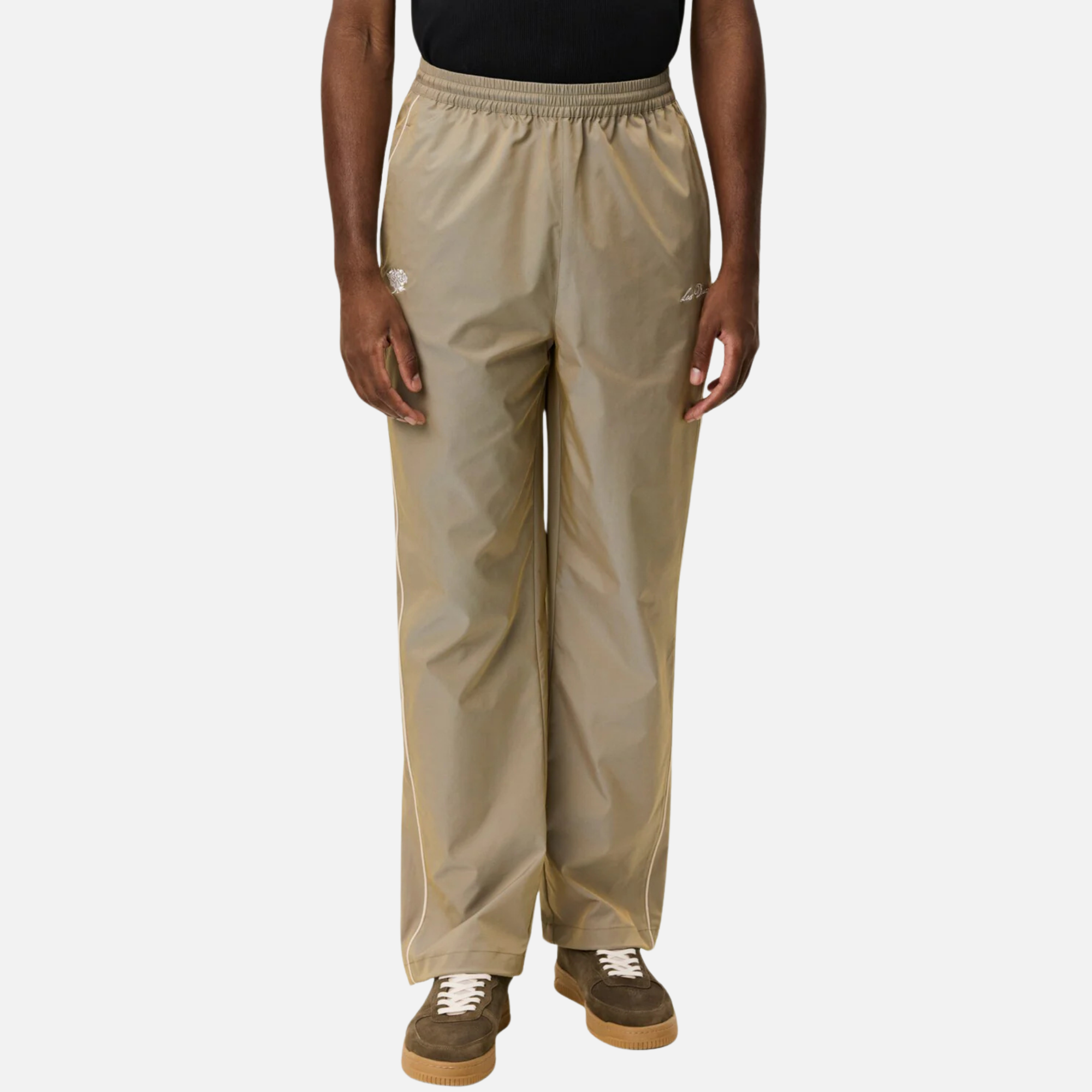 Les Deux Hudson Oak Sand Shiny Track Pants