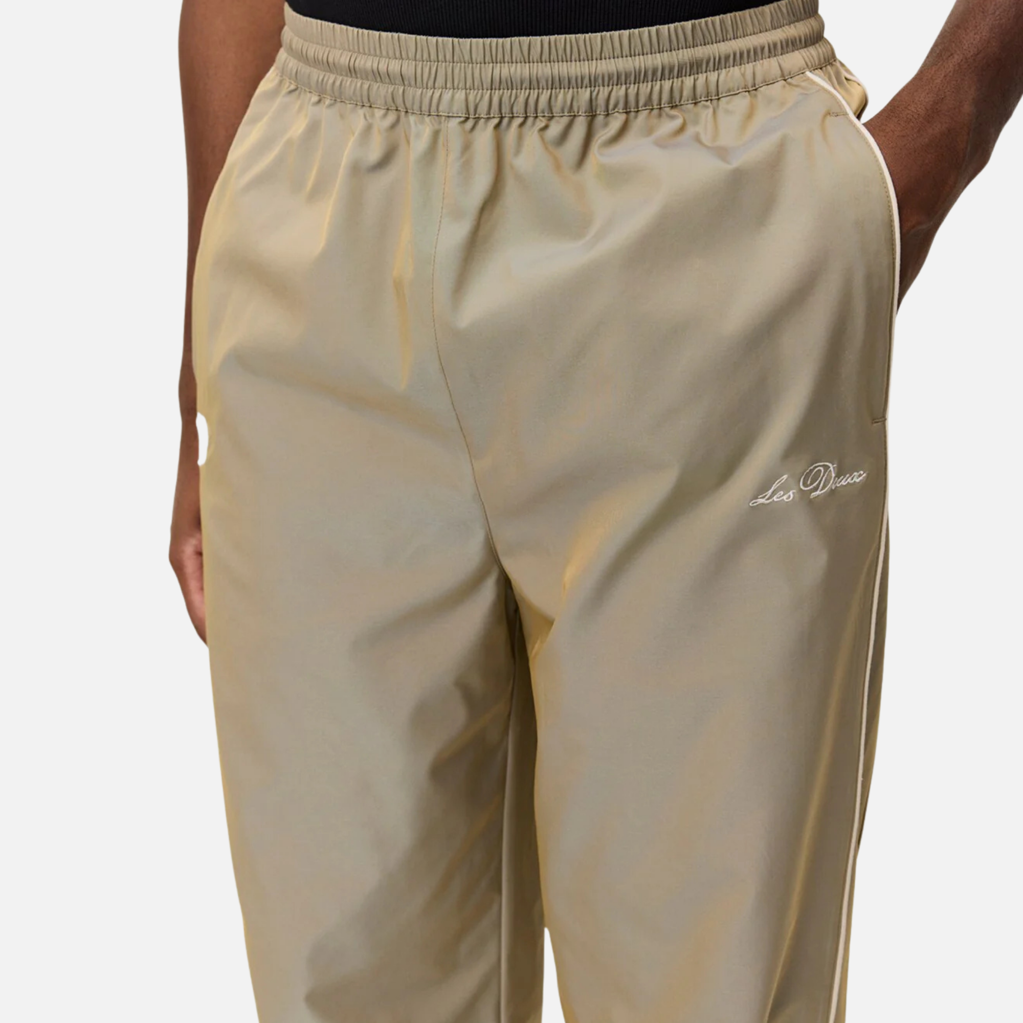 Les Deux Hudson Oak Sand Shiny Track Pants