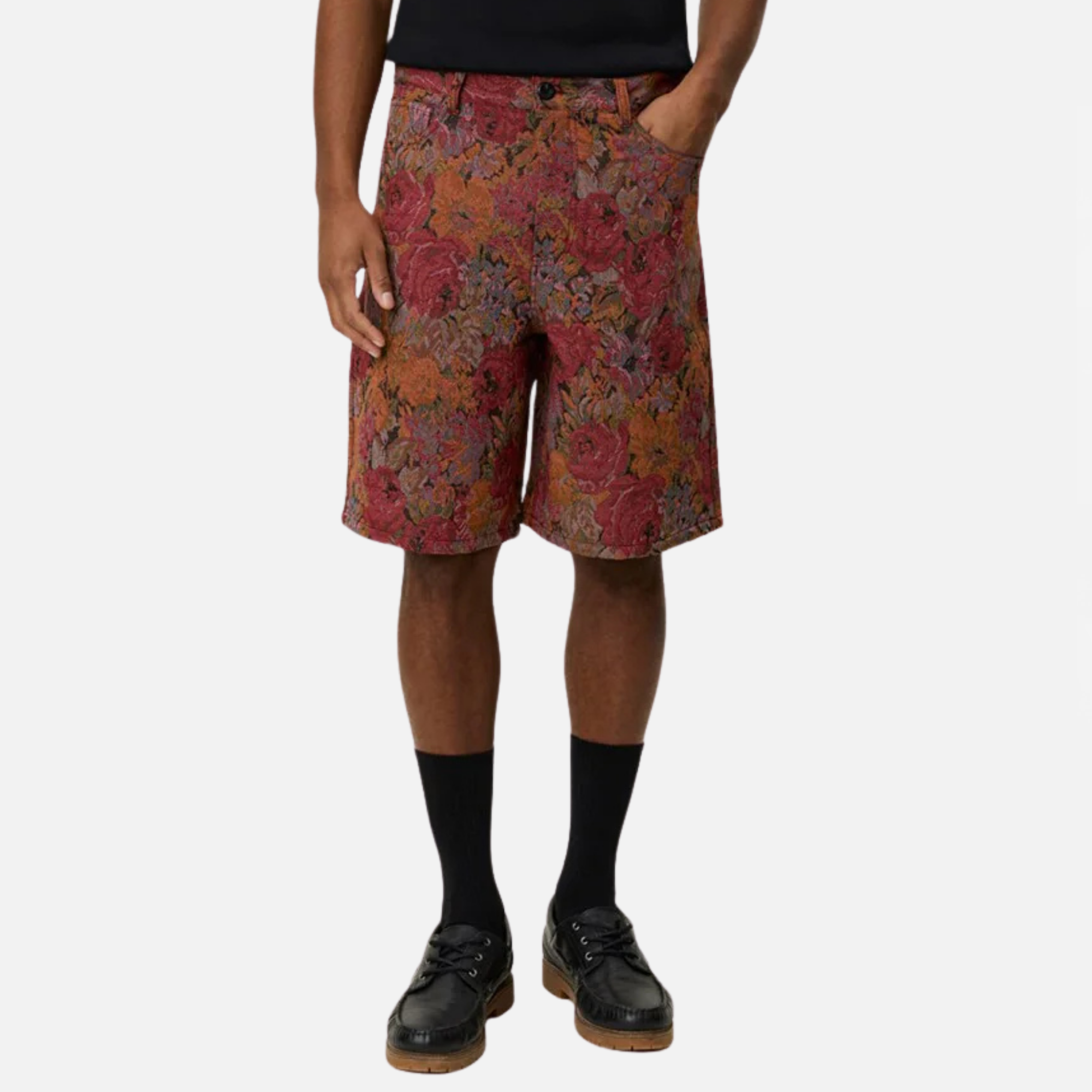 Les Deux Red Dahlia Ryder Jacquard Shorts