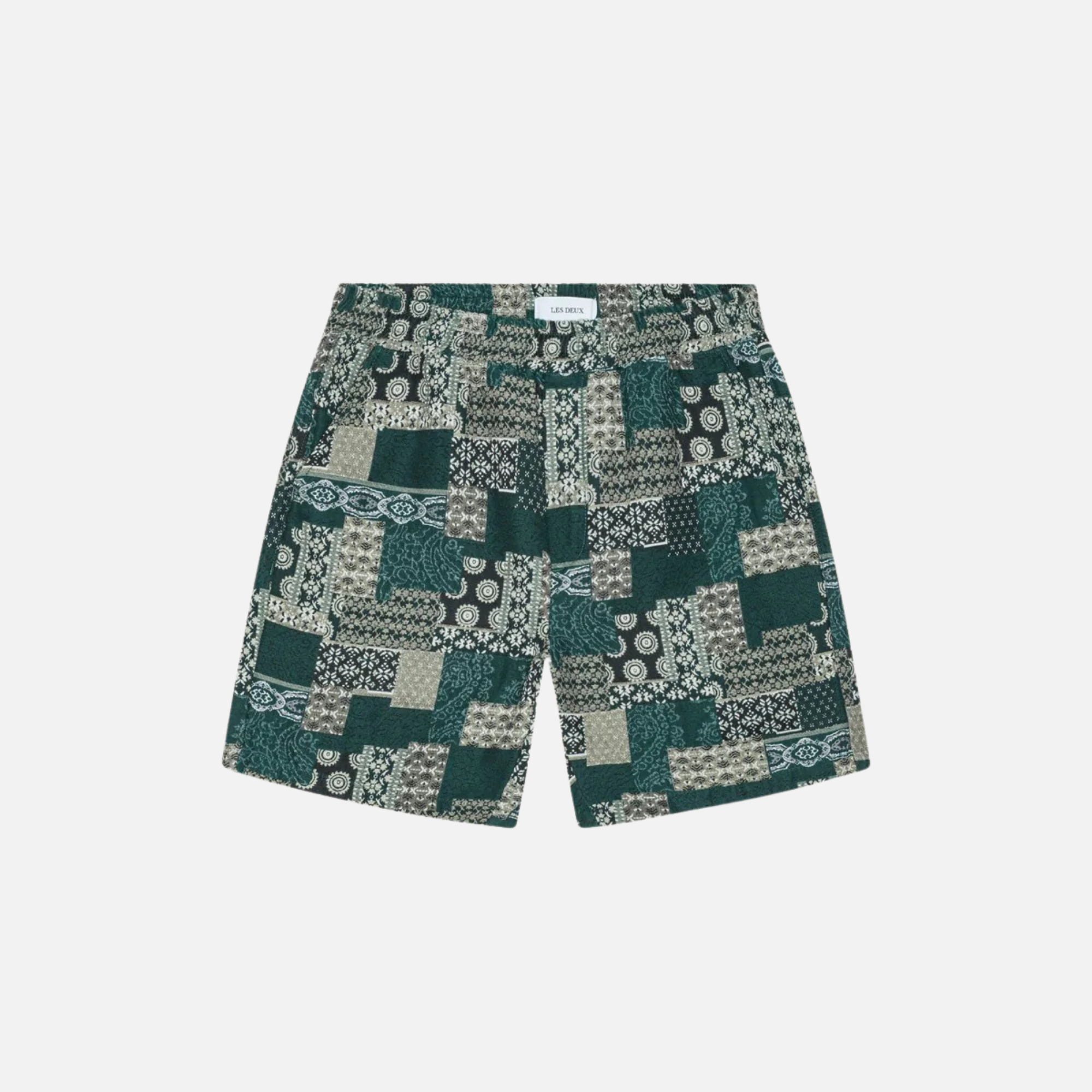 Les Deux Sea Moss Green Otto Jacquard Shorts