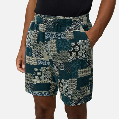 Les Deux Sea Moss Green Otto Jacquard Shorts