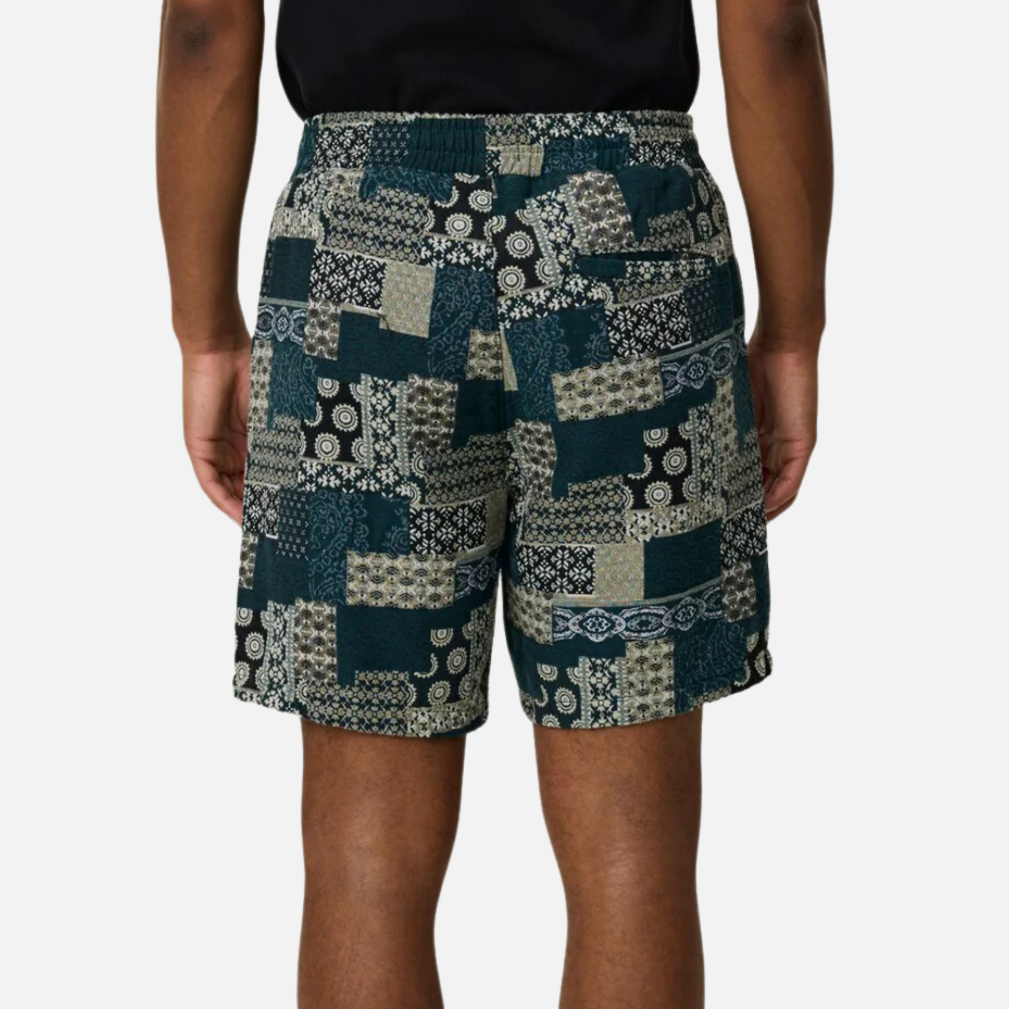 Les Deux Sea Moss Green Otto Jacquard Shorts