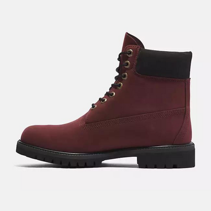 Timberland Premium 6-Inch Waterproof Burgundy Boots