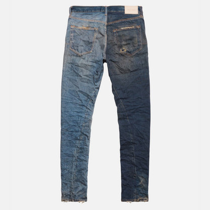 Purple Brand Dirty Mid-Dark Indigo Printed Denim Jeans