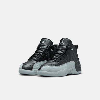 Air Jordan Kids' 12 Retro Black and Wolf Grey (PS)