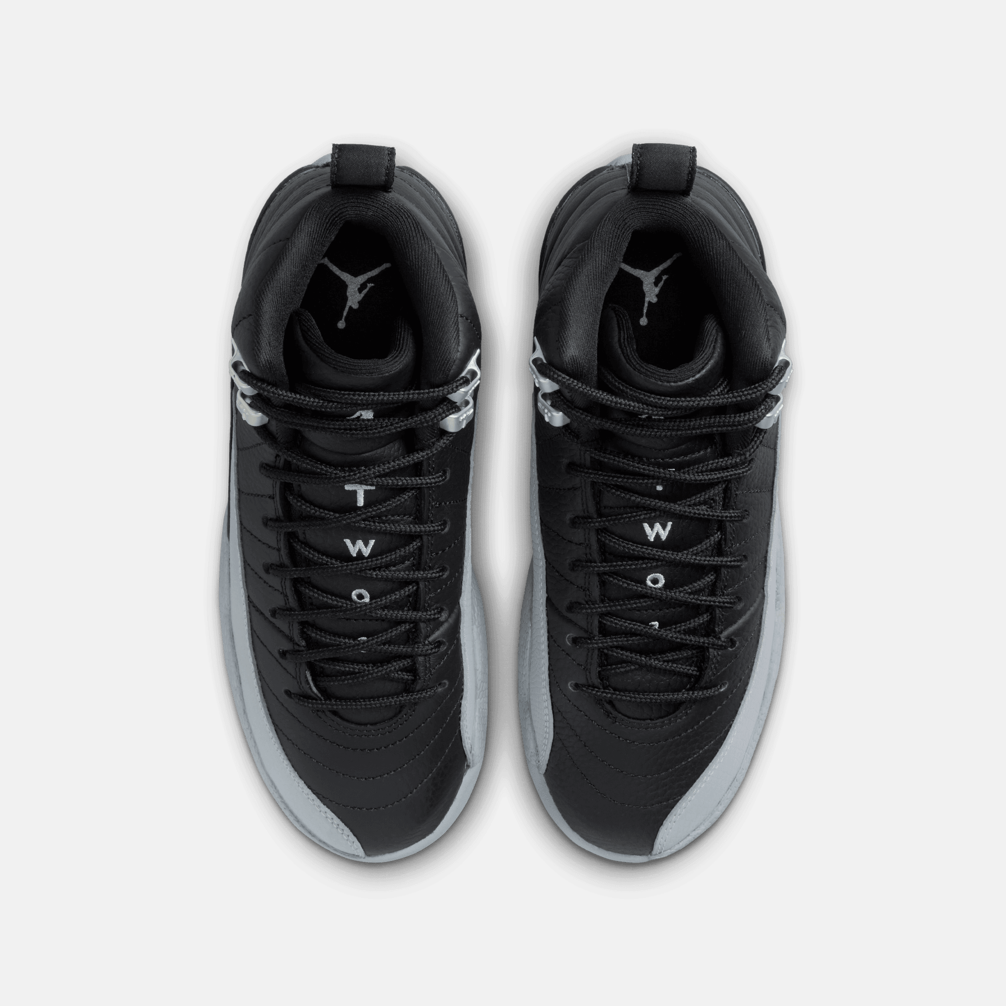 Air Jordan Big Kids' 12 Retro Black and Wolf Grey (GS)