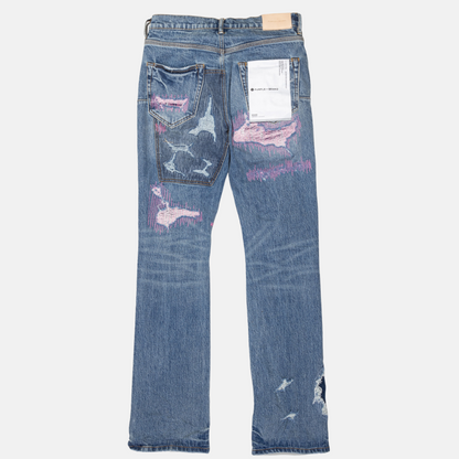 Purple Brand Full Repair Flare Jeans