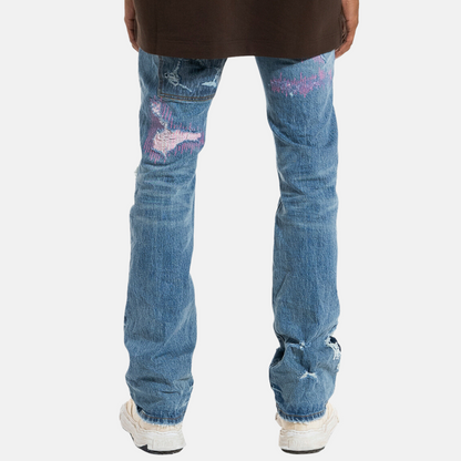 Purple Brand Full Repair Flare Jeans