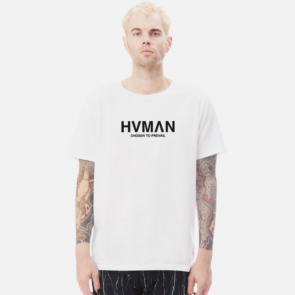 Cult Of Individuality Basic Logo 'HVMAN' White T-Shirt