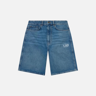 Off White Steel Indigo Diag Shorts