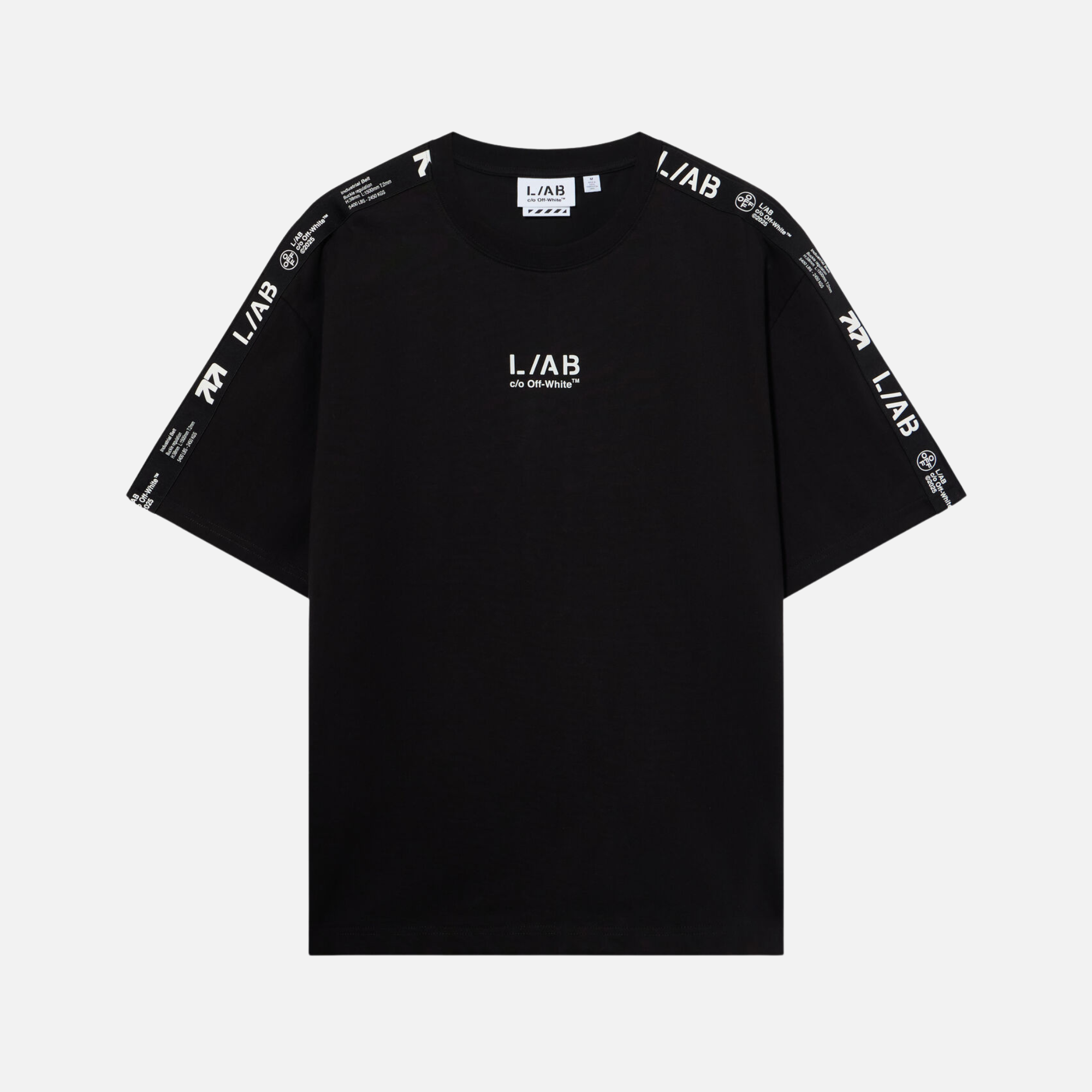 Off White Black Logo Taped T-Shirt