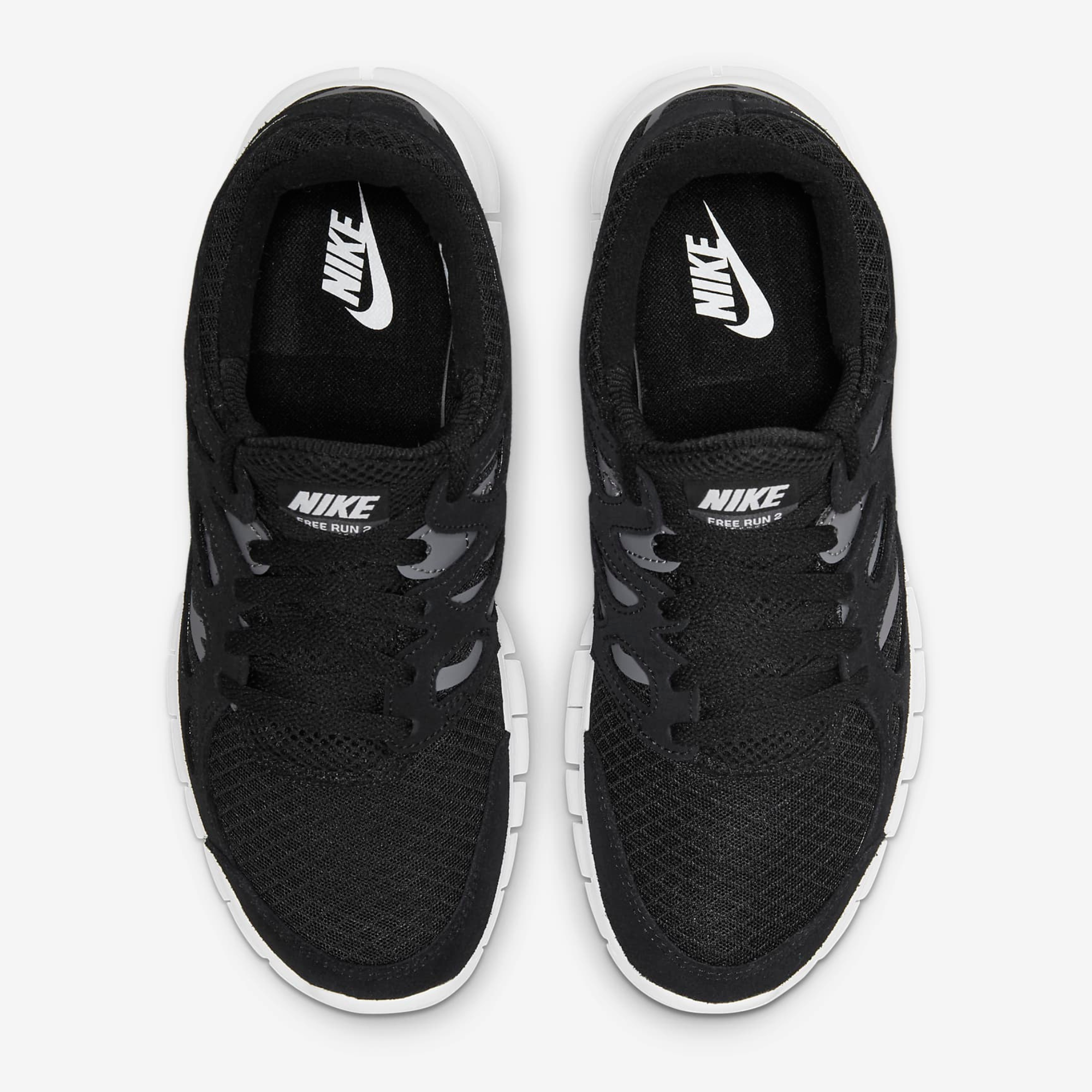 Nike free run 2 black sales and white
