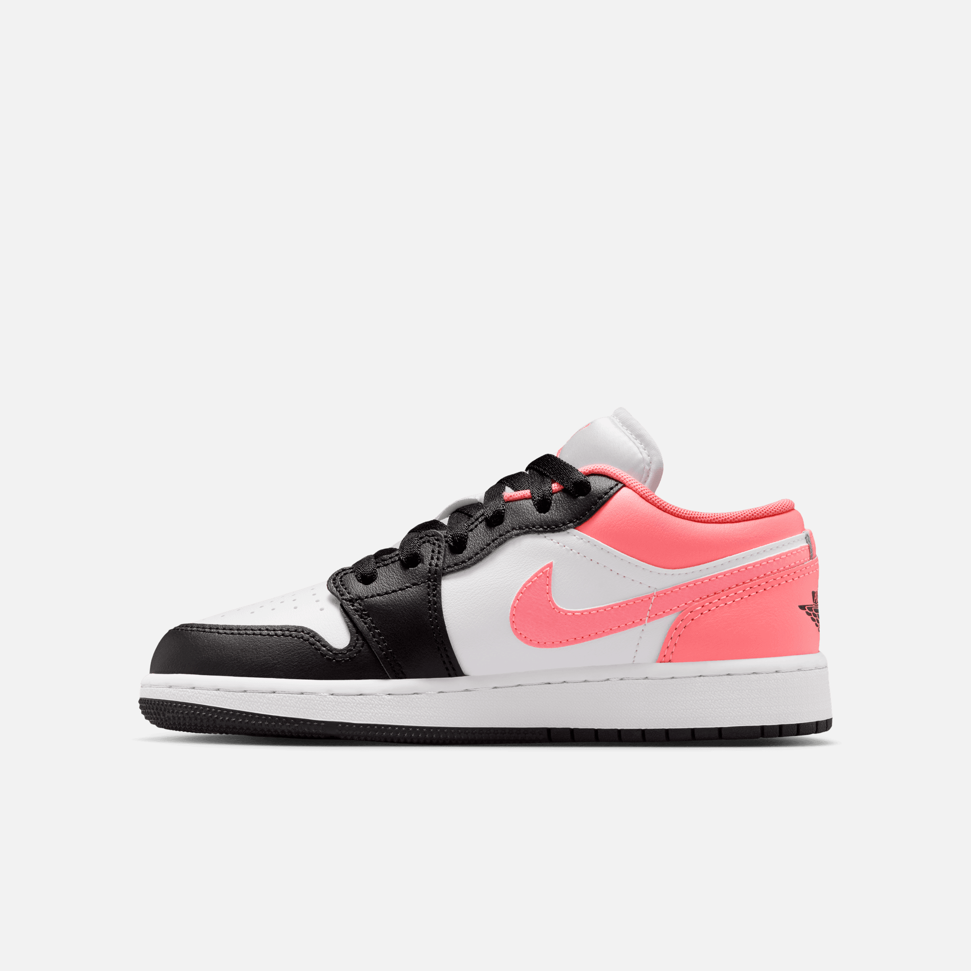 Air Jordan Big Kids' 1 Low Black Pink Glaze (GS)