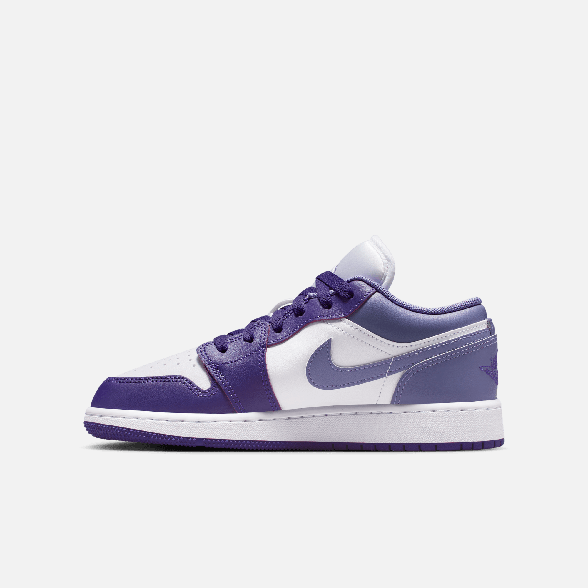 Air Jordan Big Kids' 1 Low Court Purple White Dusty Amethyst (GS)