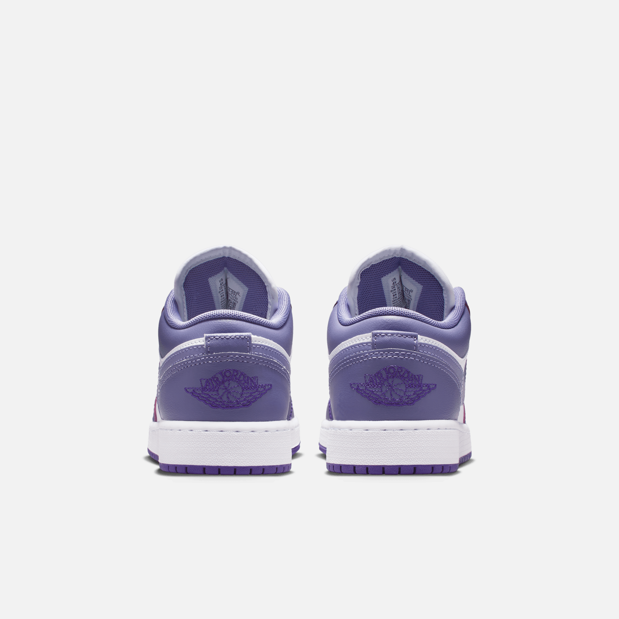 Air Jordan Big Kids' 1 Low Court Purple White Dusty Amethyst (GS)