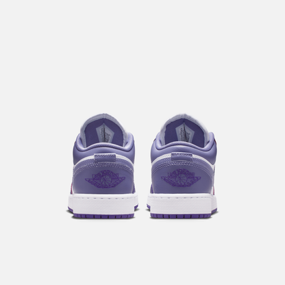 Air Jordan Big Kids' 1 Low Court Purple White Dusty Amethyst (GS)