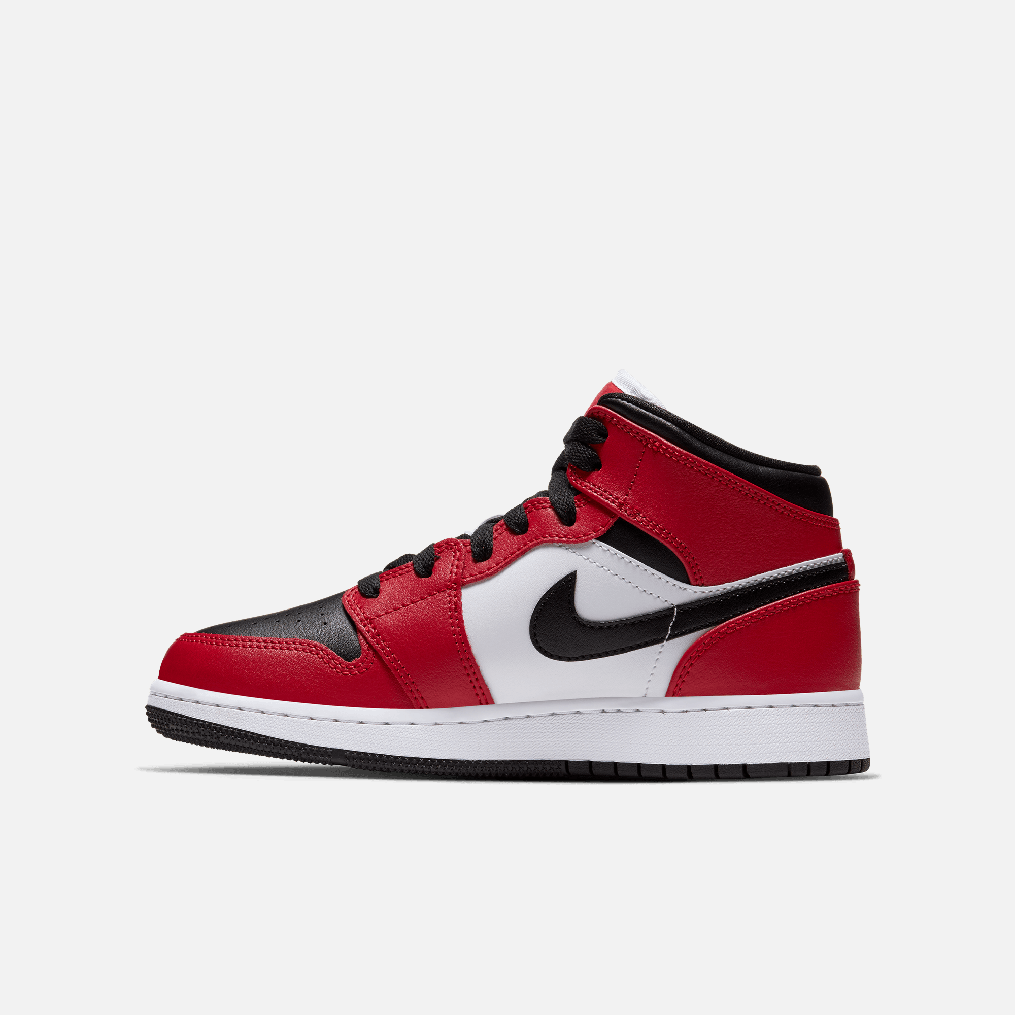 Air Jordan Big Kids' 1 Mid Chicago Black Toe (GS)