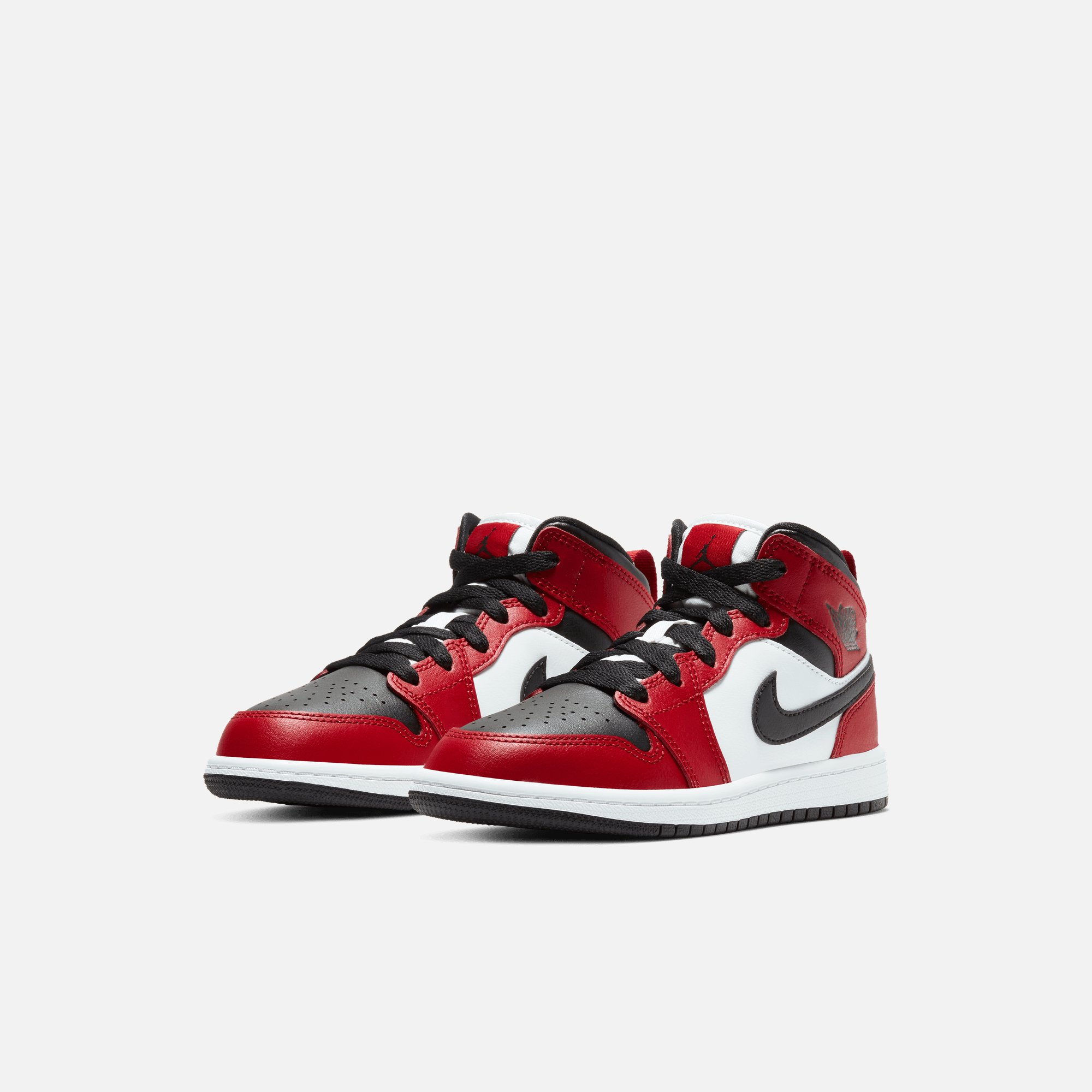 Air Jordan Kids' 1 Mid Chicago Black Toe (PS)
