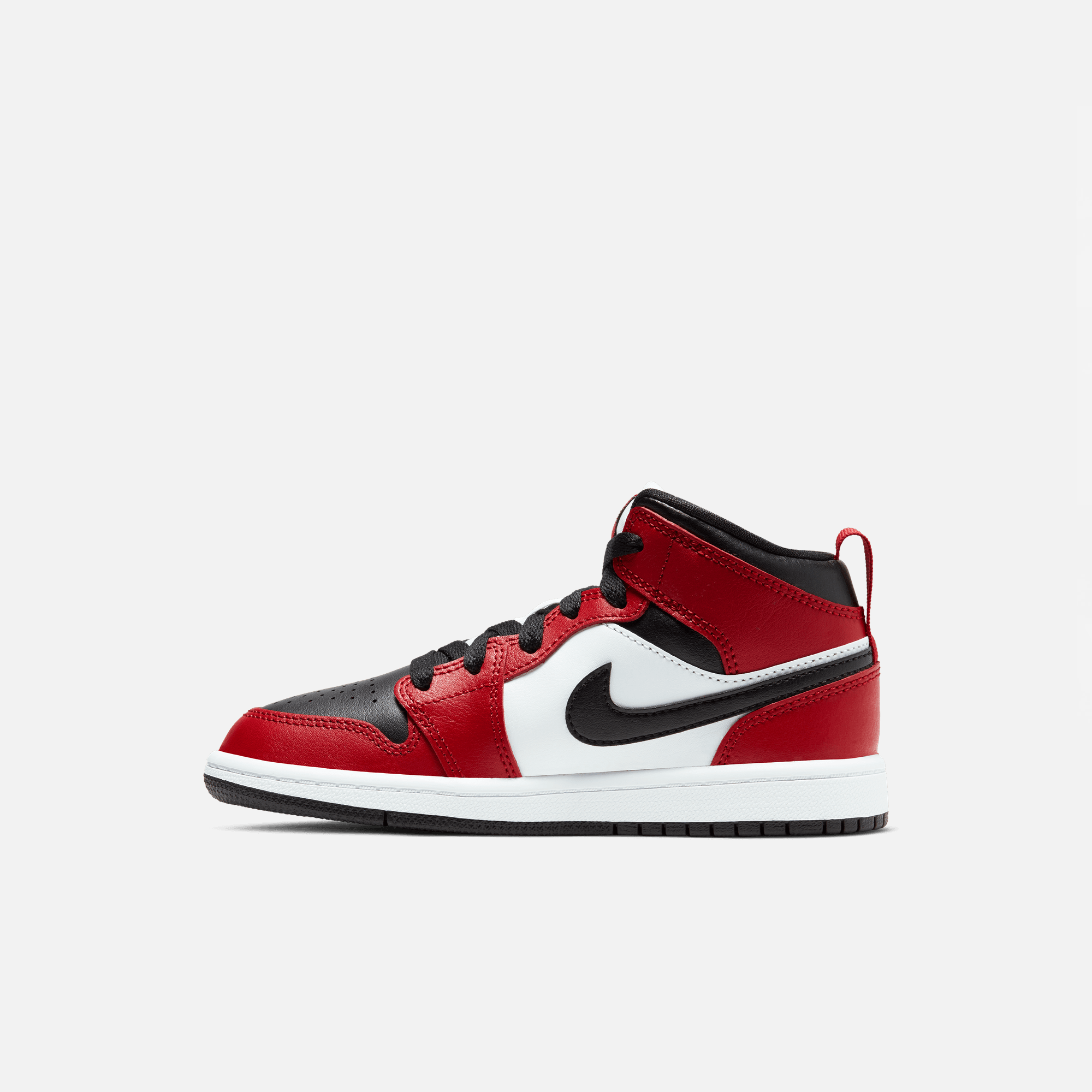 Air Jordan Kids' 1 Mid Chicago Black Toe (PS)