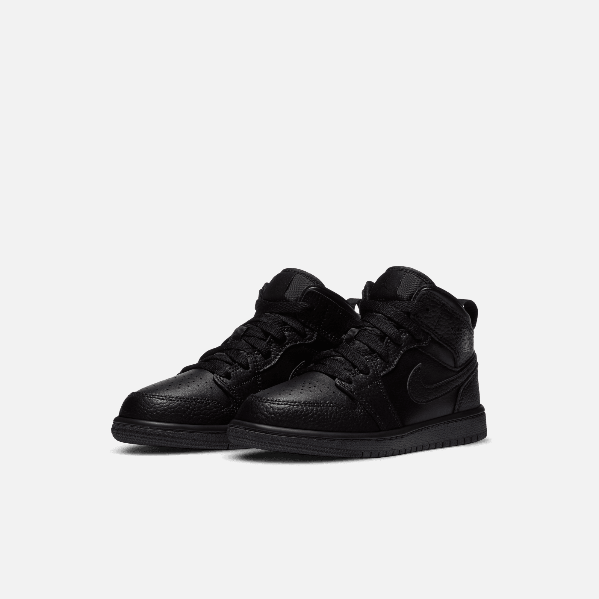 Air Jordan Kids' Mid 1 Triple Black (PS)