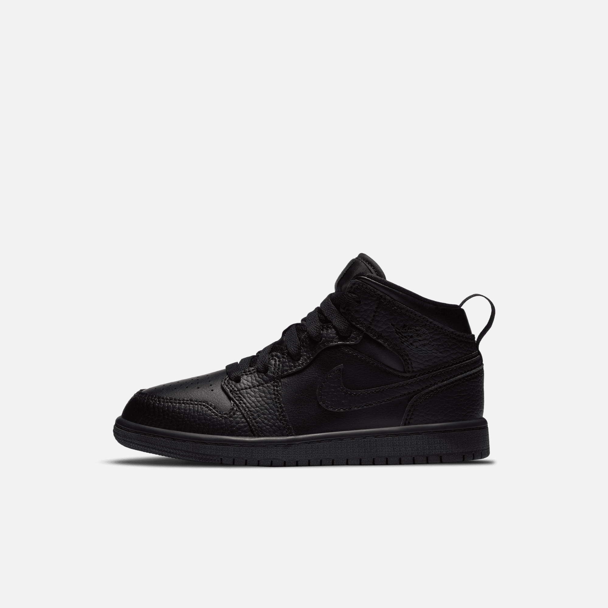 Air Jordan Kids' Mid 1 Triple Black (PS)
