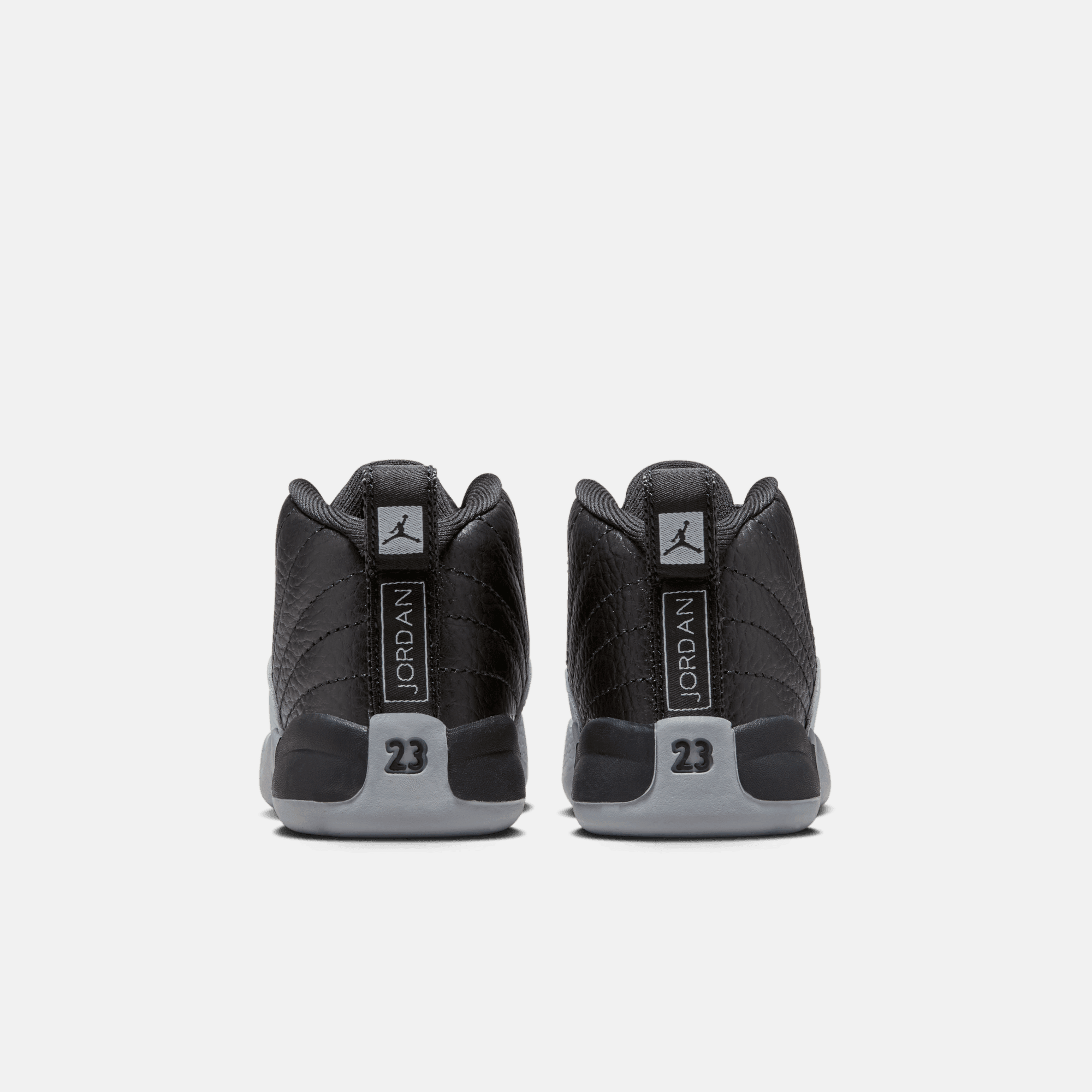 Air Jordan Kids' 12 Retro Black and Wolf Grey (TD)