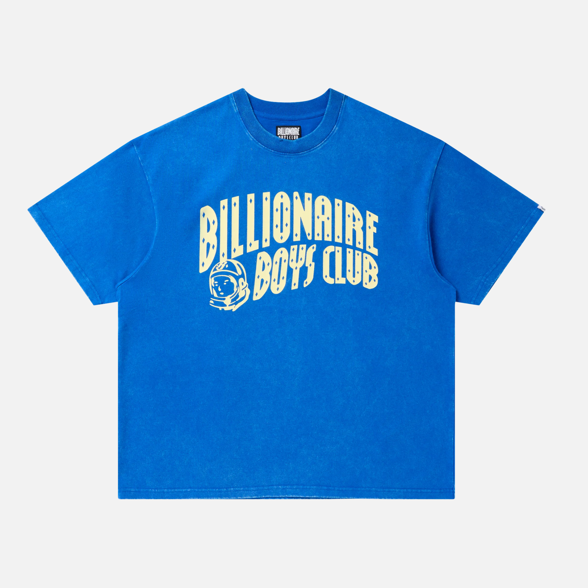 Billionaire Boys Club Blue Yellow Faded Curve Logo T-Shirt