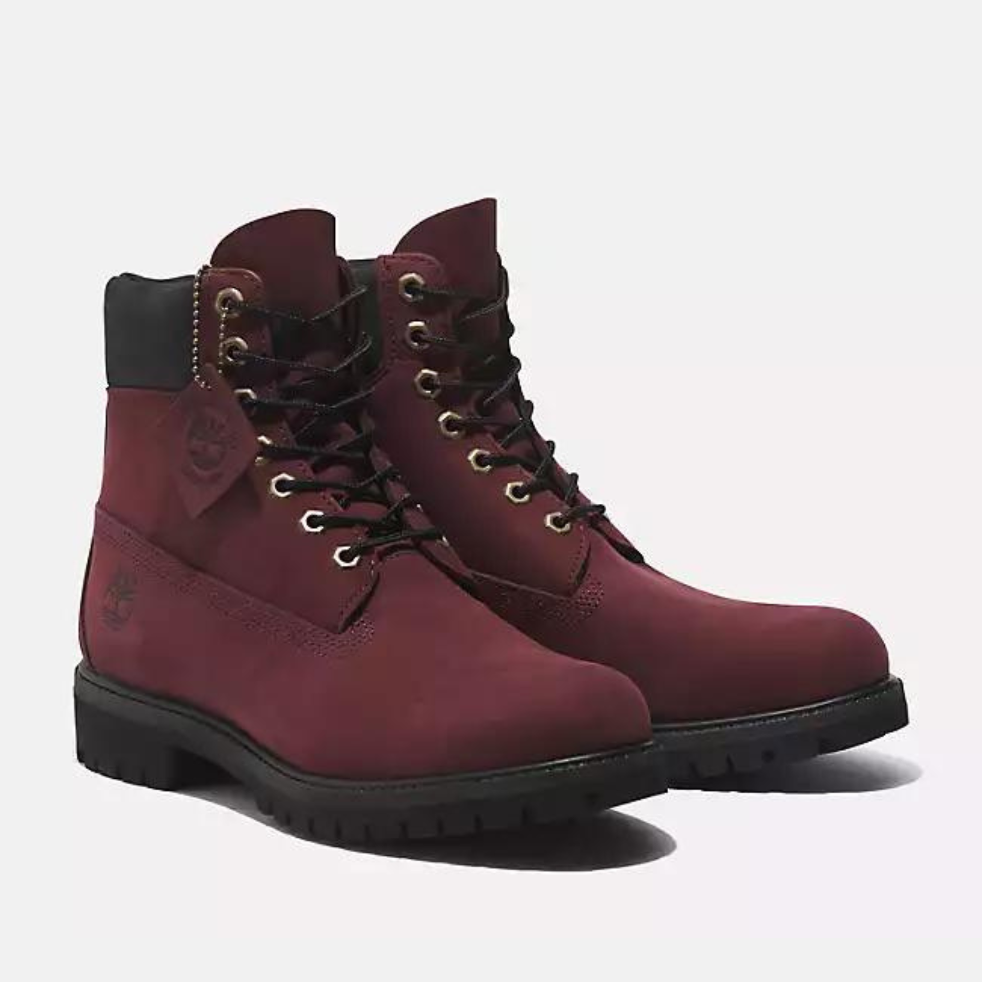 Timberland Premium 6 Inch Waterproof Burgundy Boots Puffer Reds