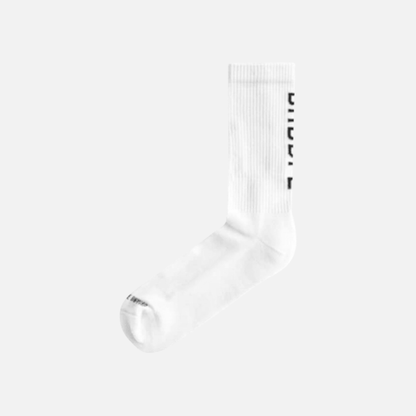 Purple Brand White Cotton Crew Socks (1 Pack)