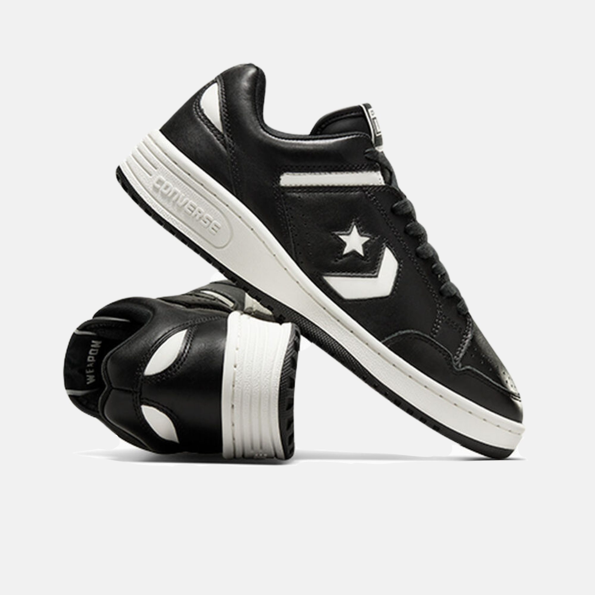 Converse low black white best sale