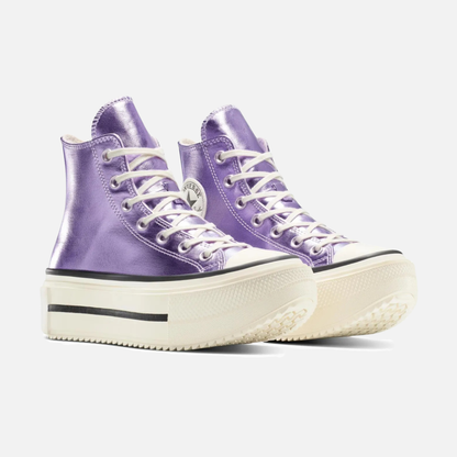 Converse Chuck Taylor All Star Lift Double Stack Hi Metallic Lilac