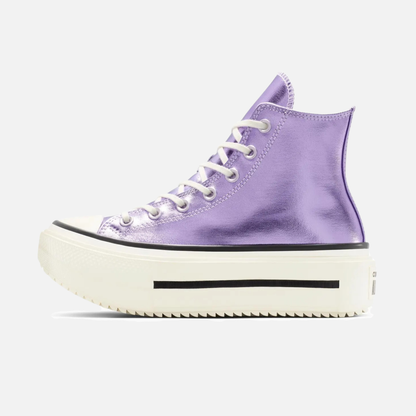 Converse Chuck Taylor All Star Lift Double Stack Hi Metallic Lilac