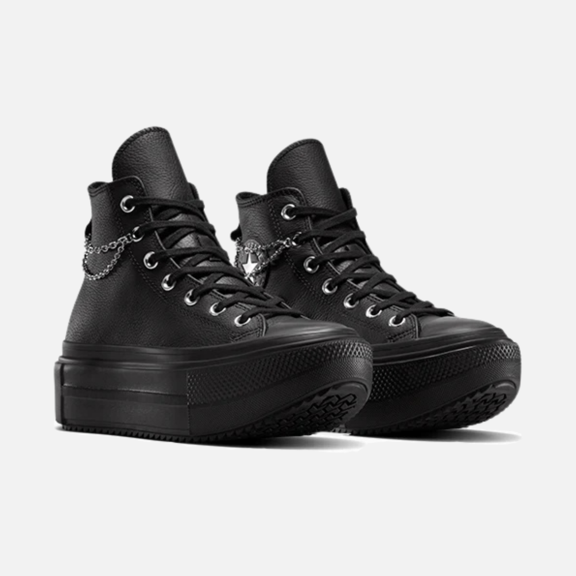 Converse Chuck Taylor All Star Lift Double Stack Hi Black Girli-Tude