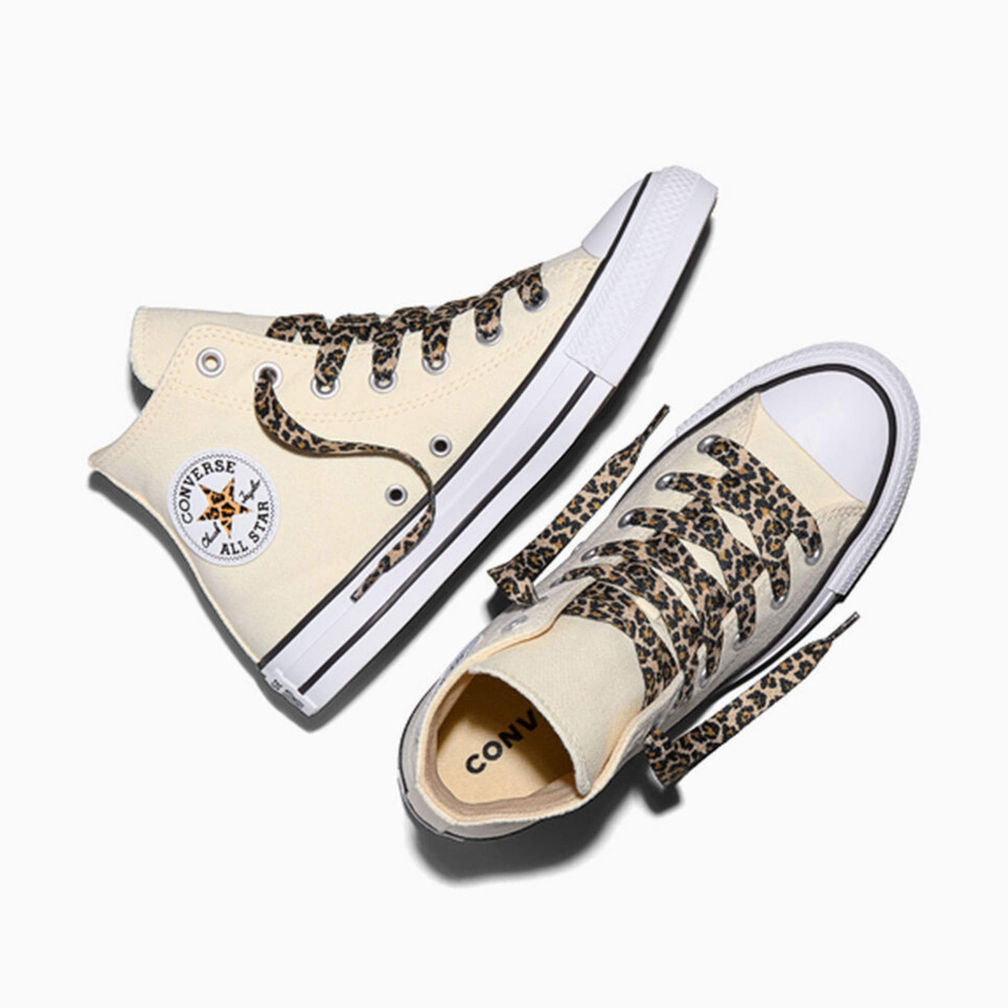 Converse Chuck Taylor All Star Ivory Leopard Jacquard Laces