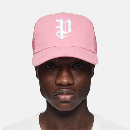 Purple Brand P Logo Pink Trucker Hat