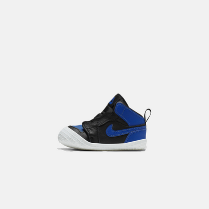 Air Jordan 1 Black and Blue Crib Bootie