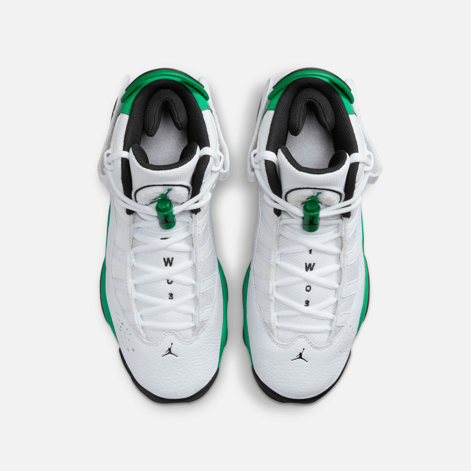 Jordan 6 Rings White Black Lucky Green GS