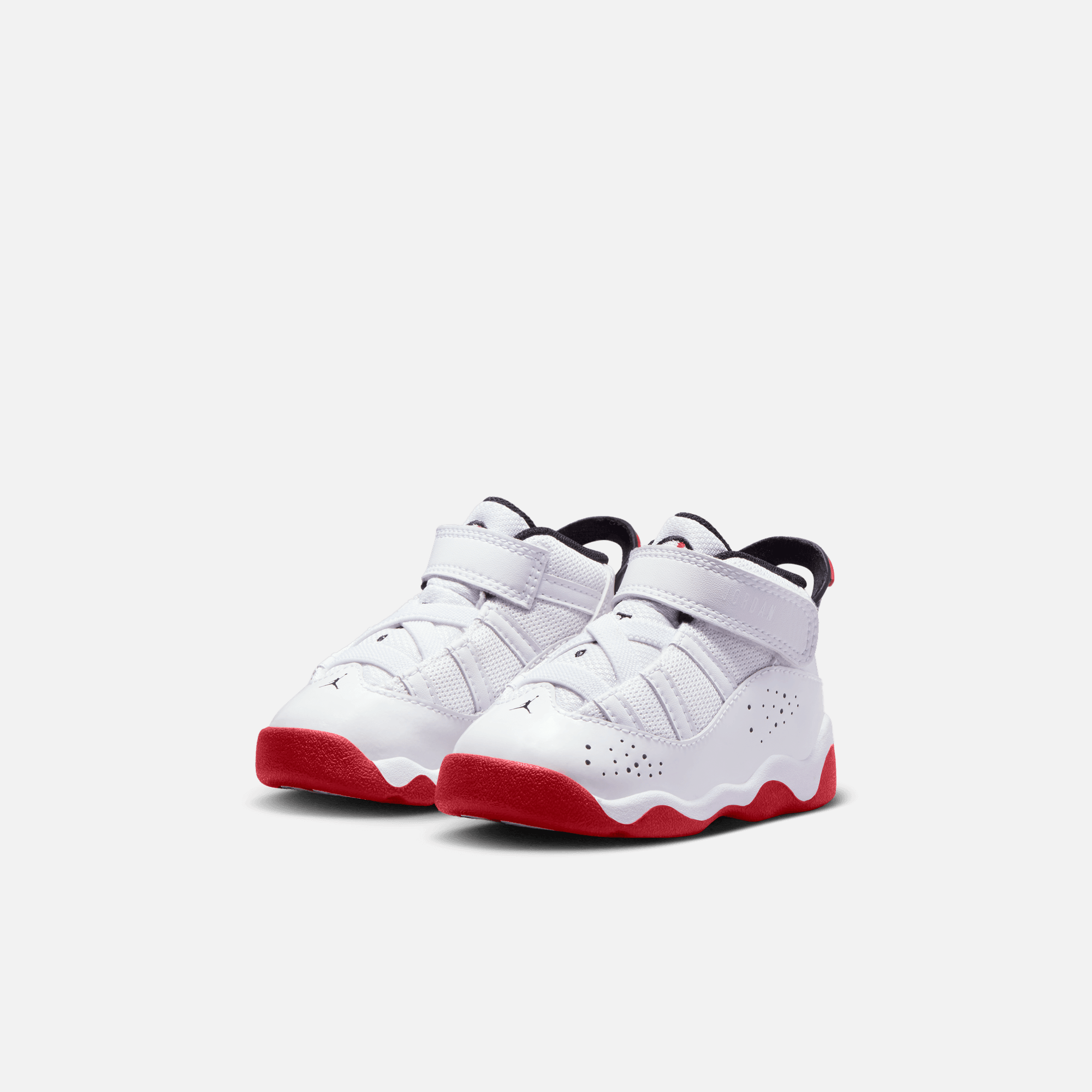 Air Jordan Kids' 6 Rings White Red (TD)