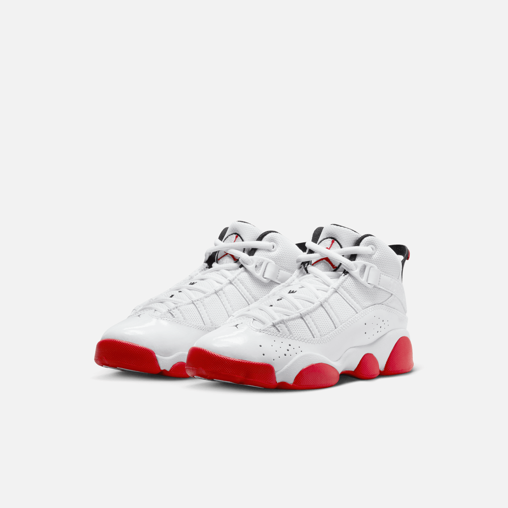 Air Jordan Kids' 6 Rings White Red (PS)