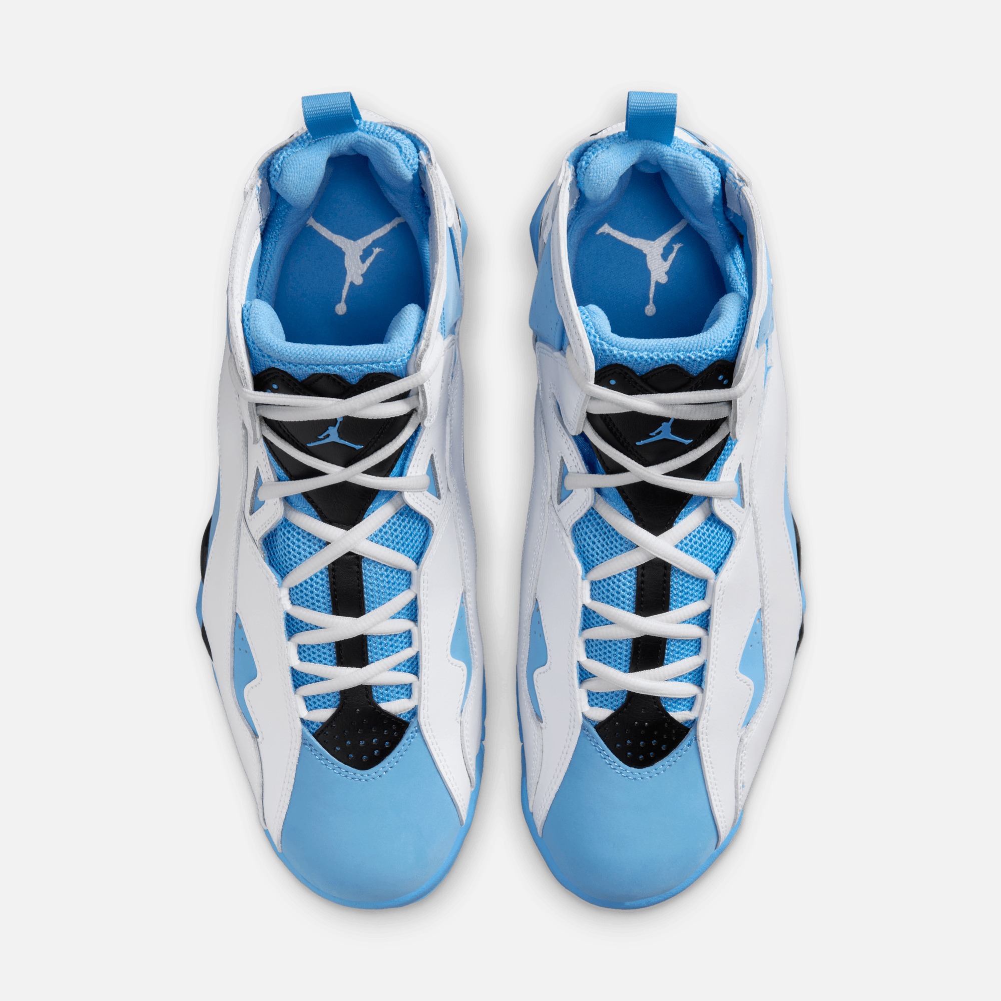 Jordan flight blue and white on sale