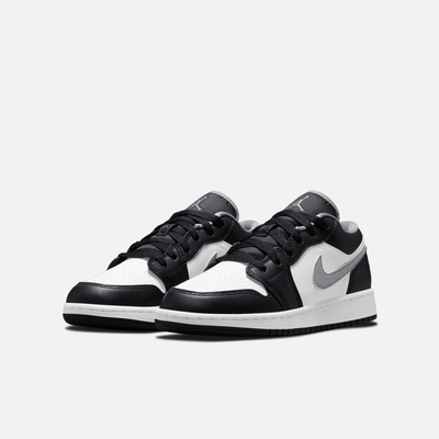 Air Jordan Big Kids' 1 Low Black White Grey (GS)